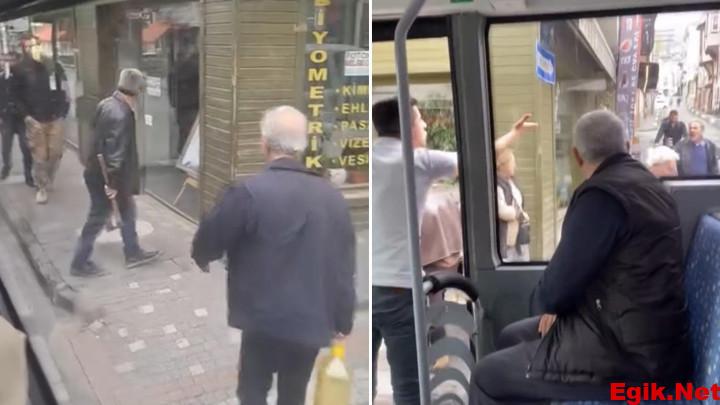 Bursa’da trafikte dehşet! Baltayla otobüs şoförünün üzerine yürüdü