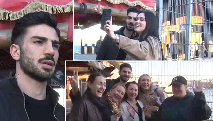 Karaköy’deki kestaneci Alper Temel sosyal medyada turistlerin ilgi odağı oldu