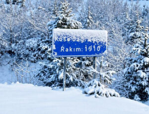 Nisan’da kar esareti: Köse Dağı geçidi karla kaplandı