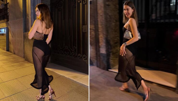 Afra Saraçoğlu’nun İspanya’daki transparan tarzına yorum yağdı
