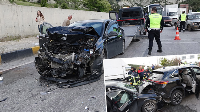Antalya Kavşağı’nda 5 aracın karıştığı zincirleme kaza: 5 yaralı