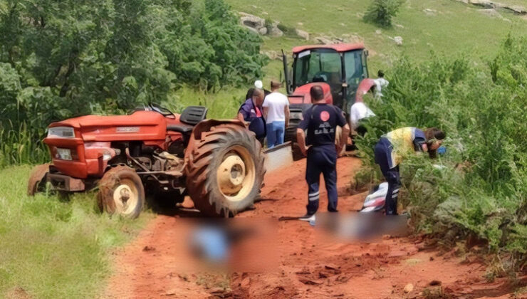 Baba oğlu traktör kazasında can verdi