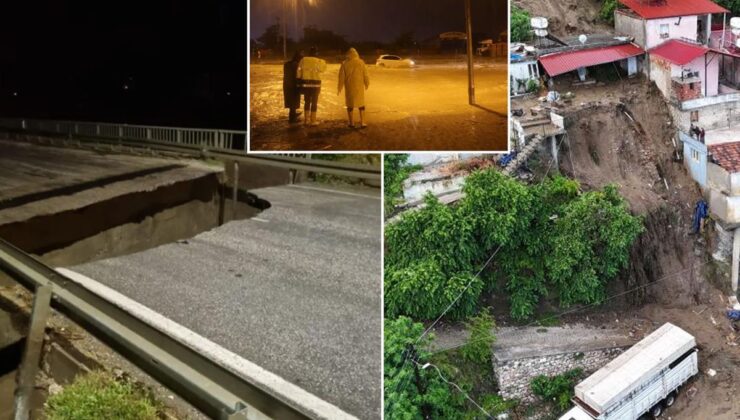 Hatay’da aşırı yağış hayatı felç etti! Köprü ve ev yıkıldı, kahreden haber geldi