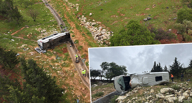 Son dakika… Gaziantep’te işçi servisi devrildi: 16 yaralı