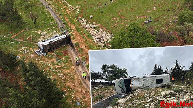Son dakika… Gaziantep’te işçi servisi devrildi: 16 yaralı