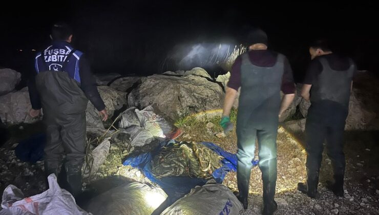 Tuşba’da kaçak avlanan 1 ton ölü, 200 kilo canlı inci kefali ele geçirildi