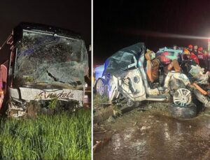 Uşak’ta 7 aracın karıştığı feci kaza: 4 ölü, 17 yaralı