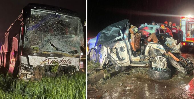 Uşak’ta 7 aracın karıştığı feci kaza: 4 ölü, 17 yaralı