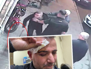 Yıkanıp tahriş olduğunu iddia ettiler: Fırıncıya saldırı kamerada