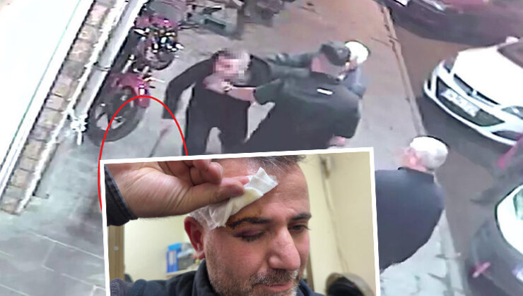 Yıkanıp tahriş olduğunu iddia ettiler: Fırıncıya saldırı kamerada