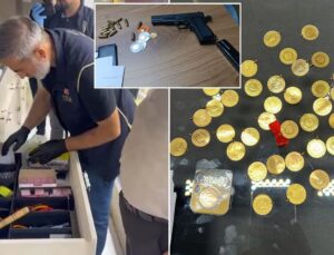 Sahte altın operasyonundan çarpıcı görüntüler! Adreslerden neler çıktı neler