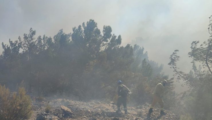 GÜNCELLEME – Mersin’de çıkan orman yangınına müdahale ediliyor
