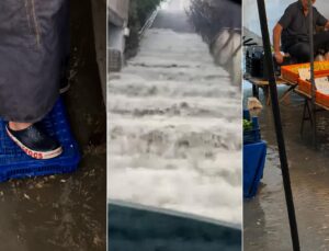 İstanbul’a beklenen yağış başladı! Sokaklar ve caddeler dakikalar içinde göle döndü