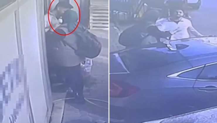 Tacizci kadından yeni görüntü! Öpmek istediği yıkamacı su sıkarak uzaklaştırmış