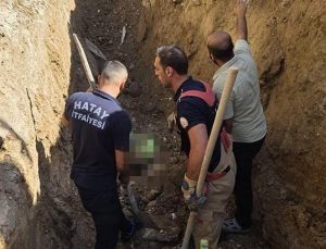 Hatay’da göçük altında kalan işçi öldü